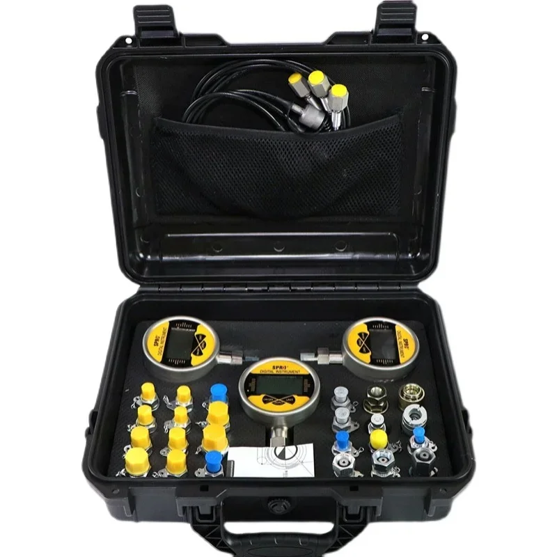 Excavator Pressure Gauge Pressure Gauge Set Pressure Detector Hydraulic Oil Pressure Gauge Box Pilot Pump Combination Instrument