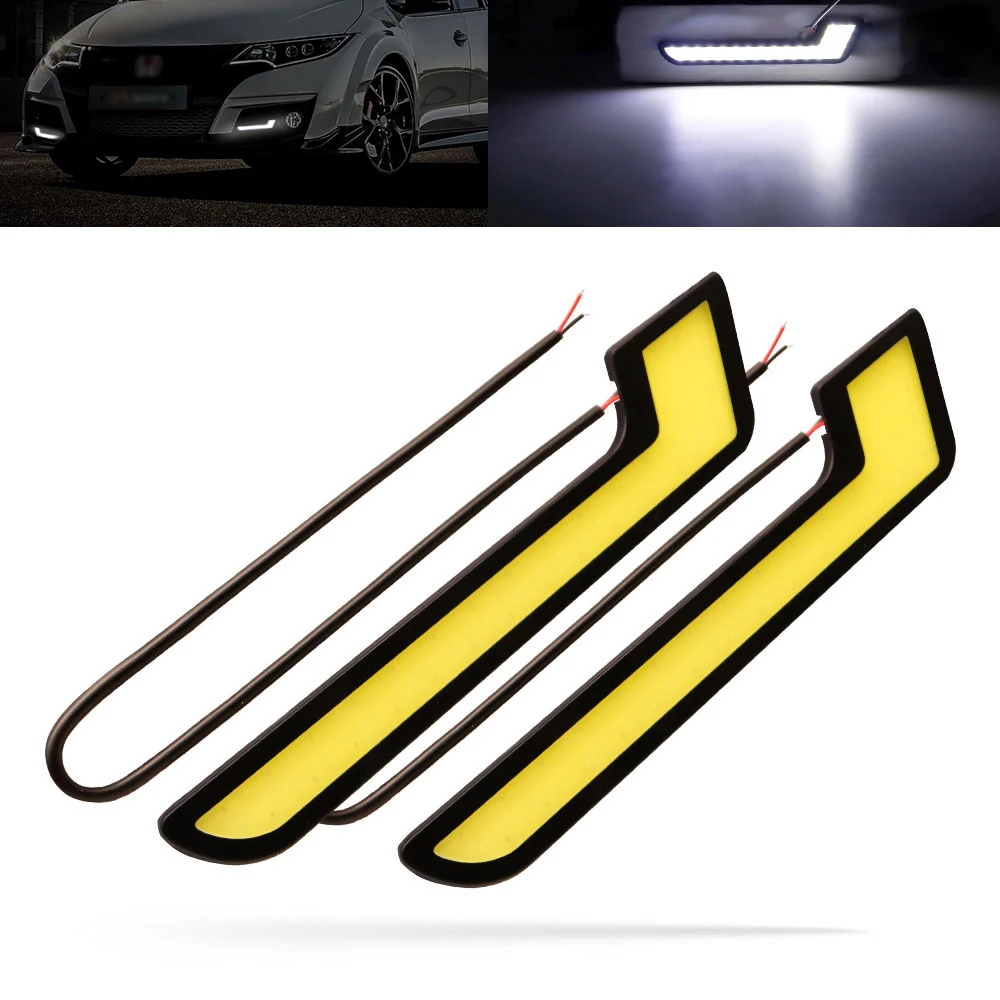 

2Pcs Super Bright L-Shape COB DRL LED Daytime Running Light for Car Offroad SUV Auto LED External Driving Fog Lamp Car Light