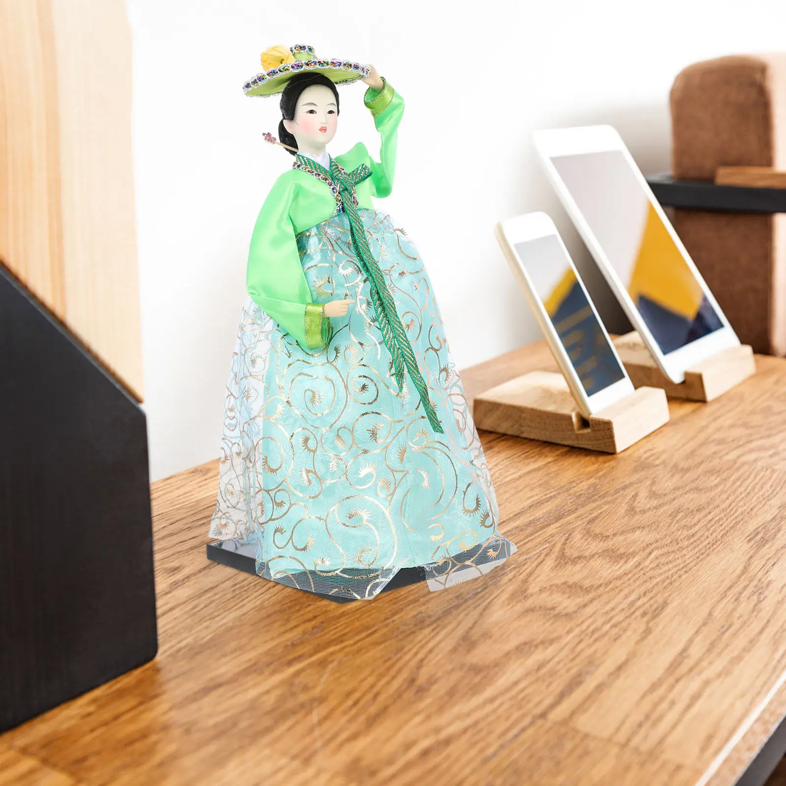 Korean Style Dress Textile Ornament Bright Color Compact Size Desktop Korean Art Crafts Creative Home Tabletop Decoration