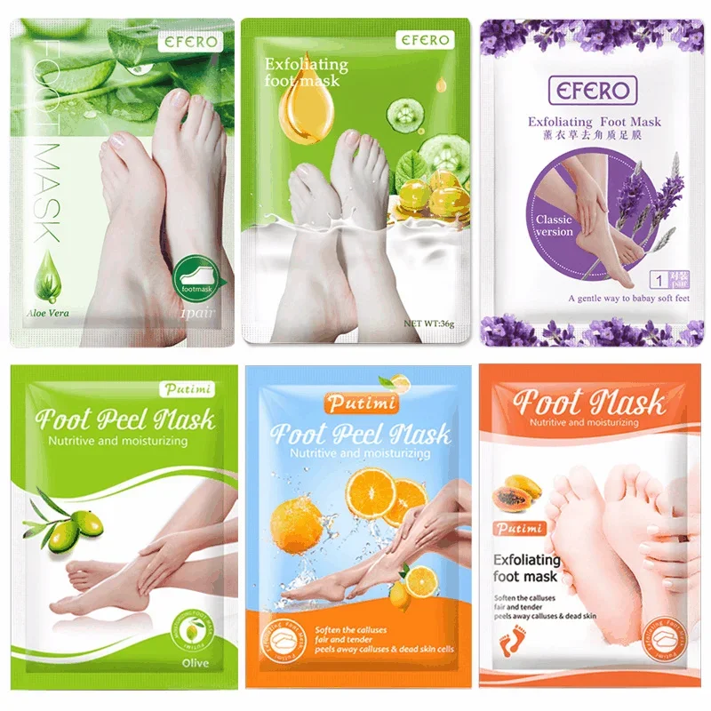 Exfoliating Foot Mask Feet Peeling Mask Spa Socks Smooth Dead Skin Remover Moisturizing Whitening Foot Mask