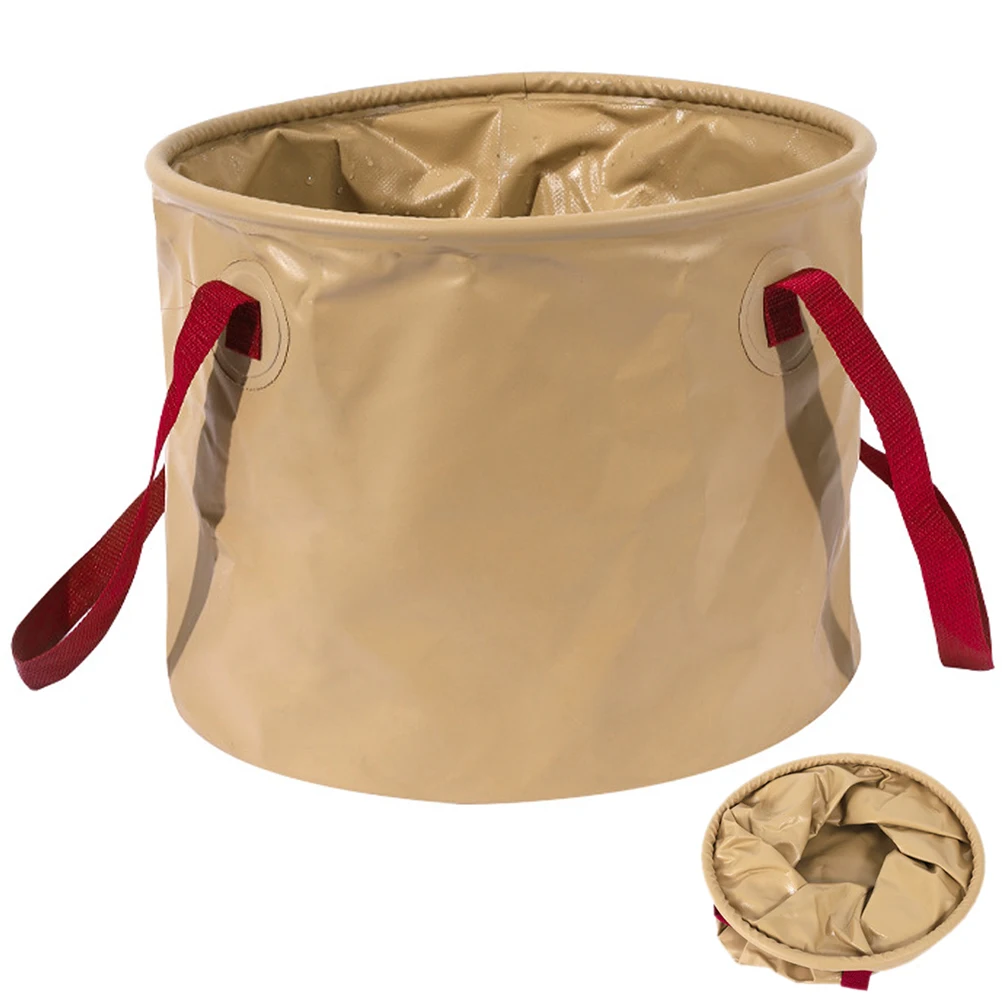 

Outdoor Folding Bucket 10L PVC Portable Collapsible Water Container Camping Fishing Washbasin Storage Bucket Travel Beach Trip