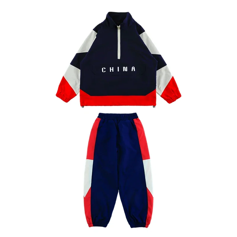 Kids Loose Jacket Hiphop Pants Suit Girls Ballroom Hip Hop Dance Performance Rave Clothes Jazz Dance Costumes