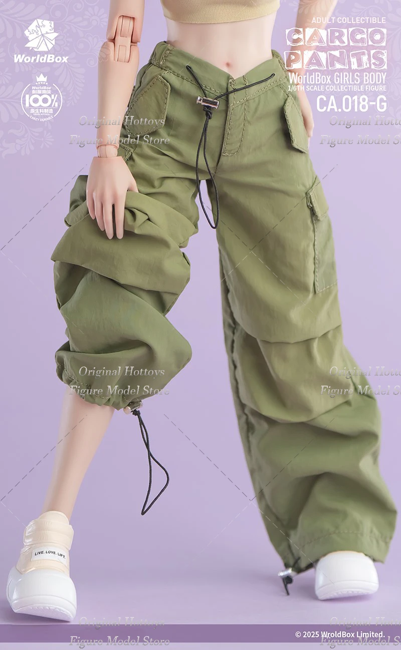 Worldbox CA018 1/6 스케일 여성 군인 스트레이트 레그 통근 캐주얼 롱 팬츠 12 인치 액션 피규어 인형 액세서리