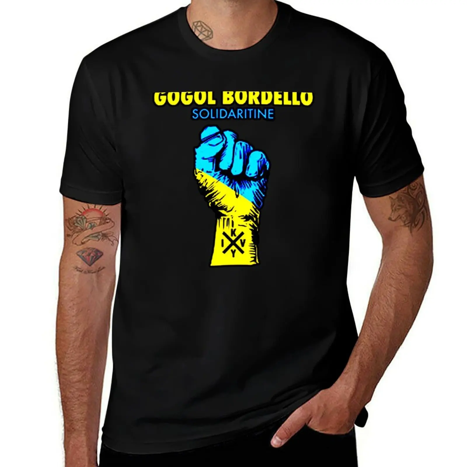 gogol bordello solidaritine logo T-Shirt Summer Casual Loose T-Shirt