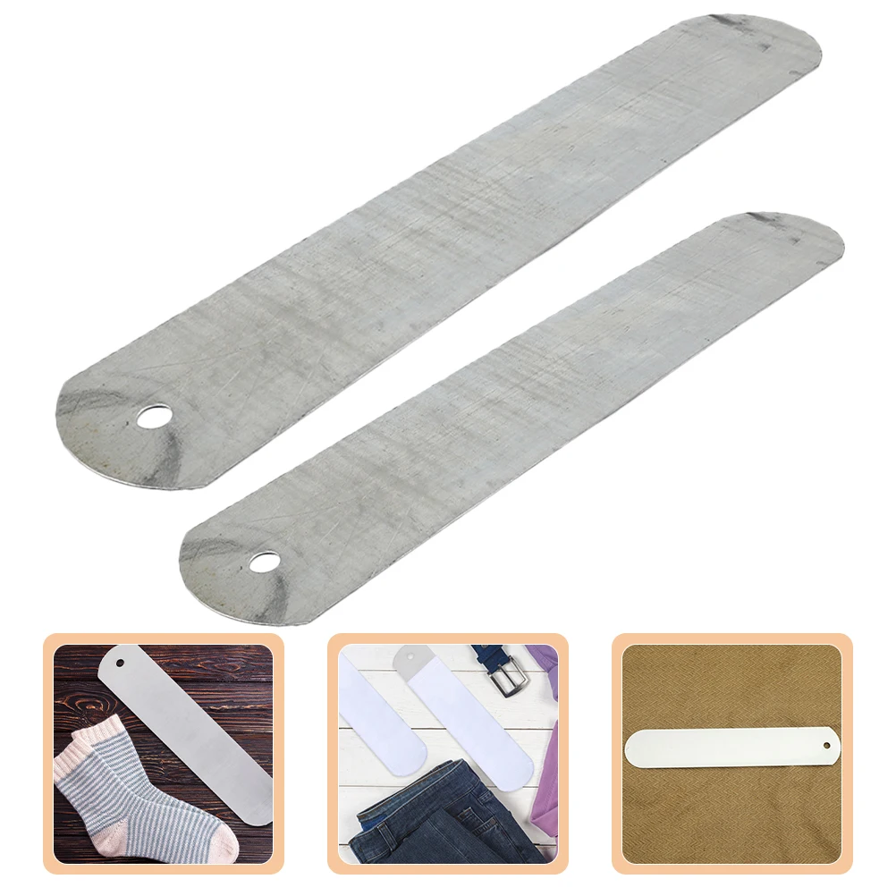 

2pcs Metal Blank Board Straight Fixing Jig Durable Sock Setting Straight Sock Board Tool For Easy Pressing Storing