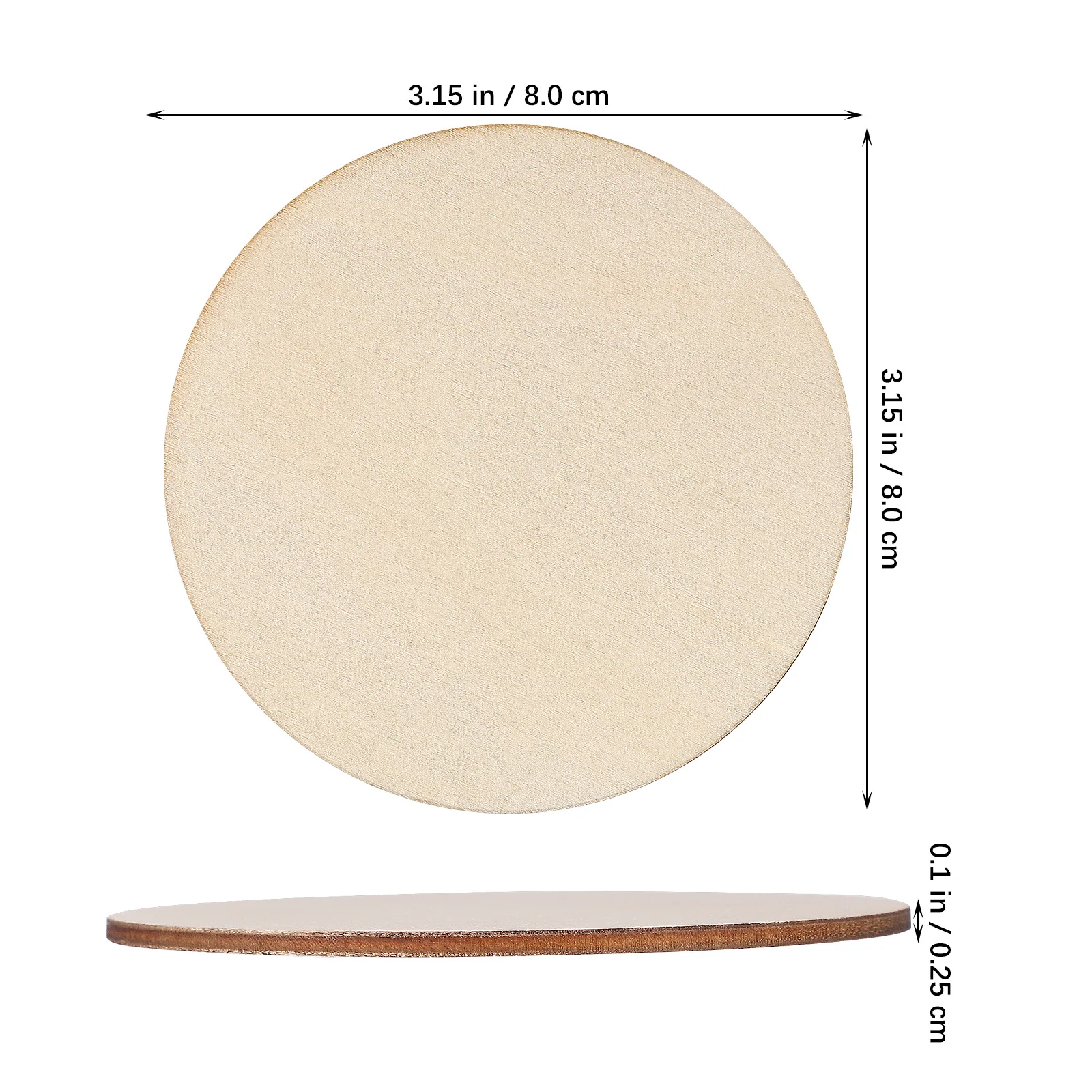 

20 Pcs Natural Wood Circle Round Craft Slices Rounds DIY Chips Shapes Discs for Crafts