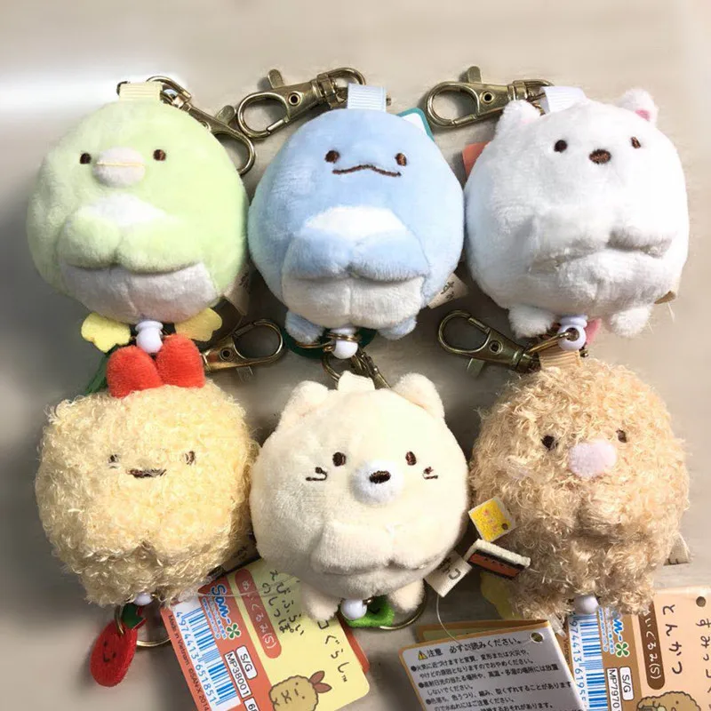 Sumikkogurashi Anime Accessories Pendant Series Kawaii Banana Cat Polar Bear Lizard Green Penguin Tonkatsu Plush Doll Xmas Gift