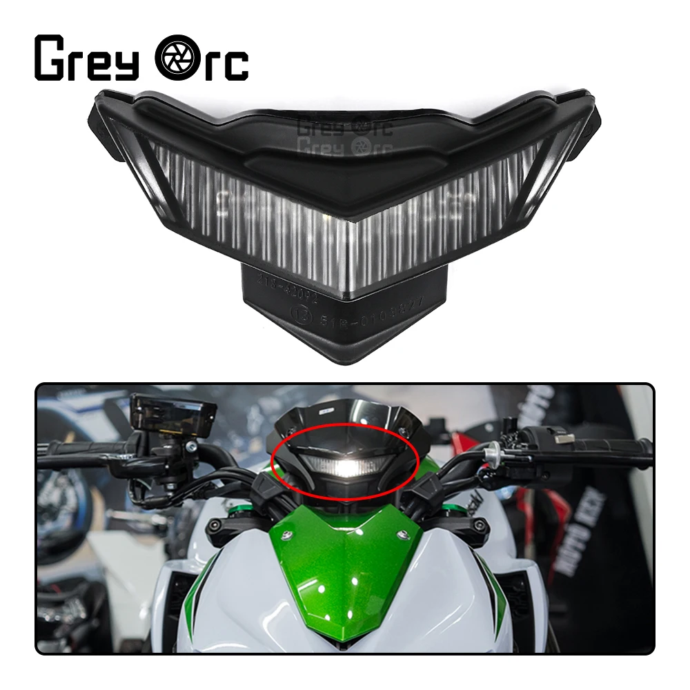 

Переднее освещение Z1000 для Kawasaki Z1000 Z1000 2014-2019, светодиодные фары для мотоцикла, противотуманные фары, центральный вспомогательный свет