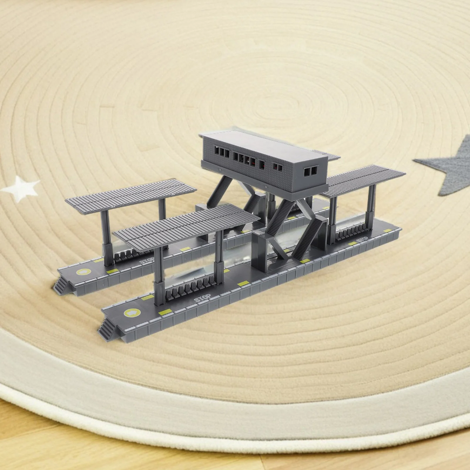 

1 Set Train Platform Assembly Kit Plastic Diorama Footbridge For Kids Diy Railway Sand Table Scenery Decor Train Set Accessories