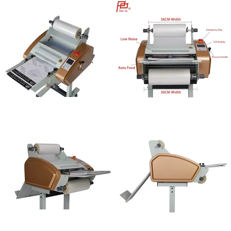 for Pingda Factory PD360C Automatic A3 A4 Hot Roll Laminating Machine with Auto Feed and Cutting Function