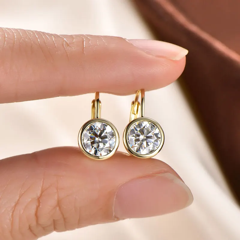 Lnkry 5MM/6.5MM/8MM Moissanit-Creolen 14k Goldgefüllte Funkelnde Labor-Diamant-Hebelverschluss-Ohrringe für Frauen Geschenk – Detail 10