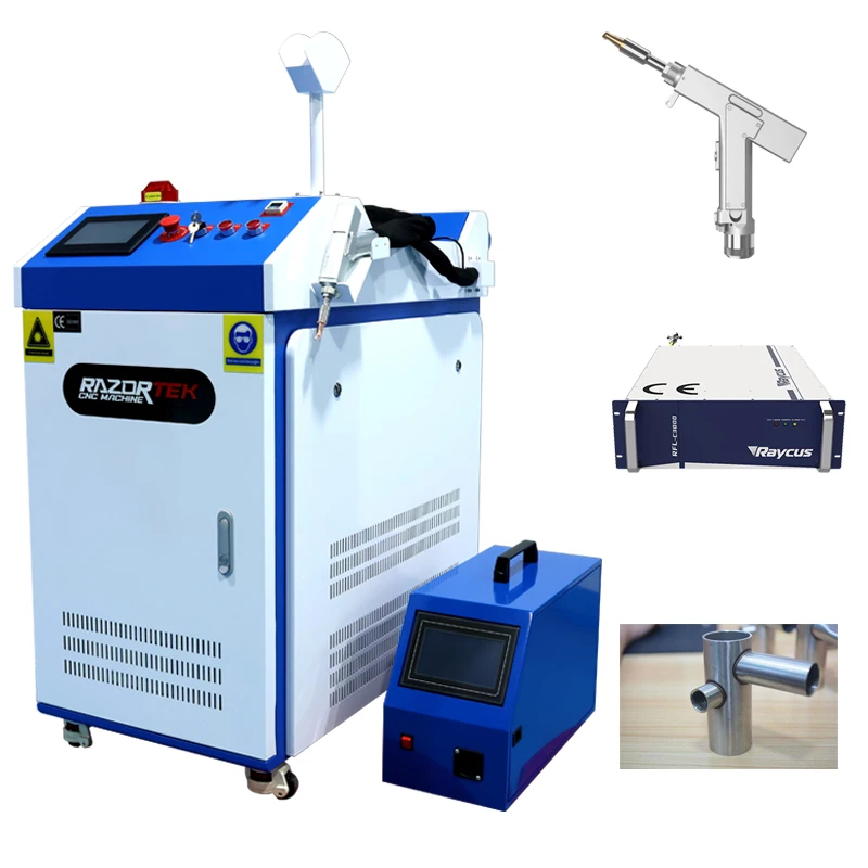 

1.5kw 2kw Razortek cnc Portable Fiber Laser Welding Machines With Raycus for Metal Laser Welder 2000w handheld cleaning laser