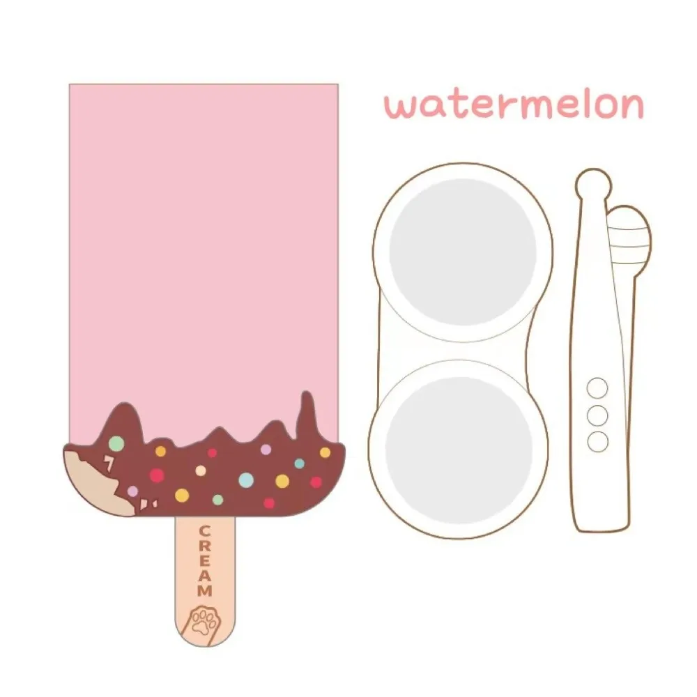 

Creative Ice Cream Style Contact Lens Case Leak-Proof Compact Contact Lens Box Waterproof Contact Lenses Case for Travel