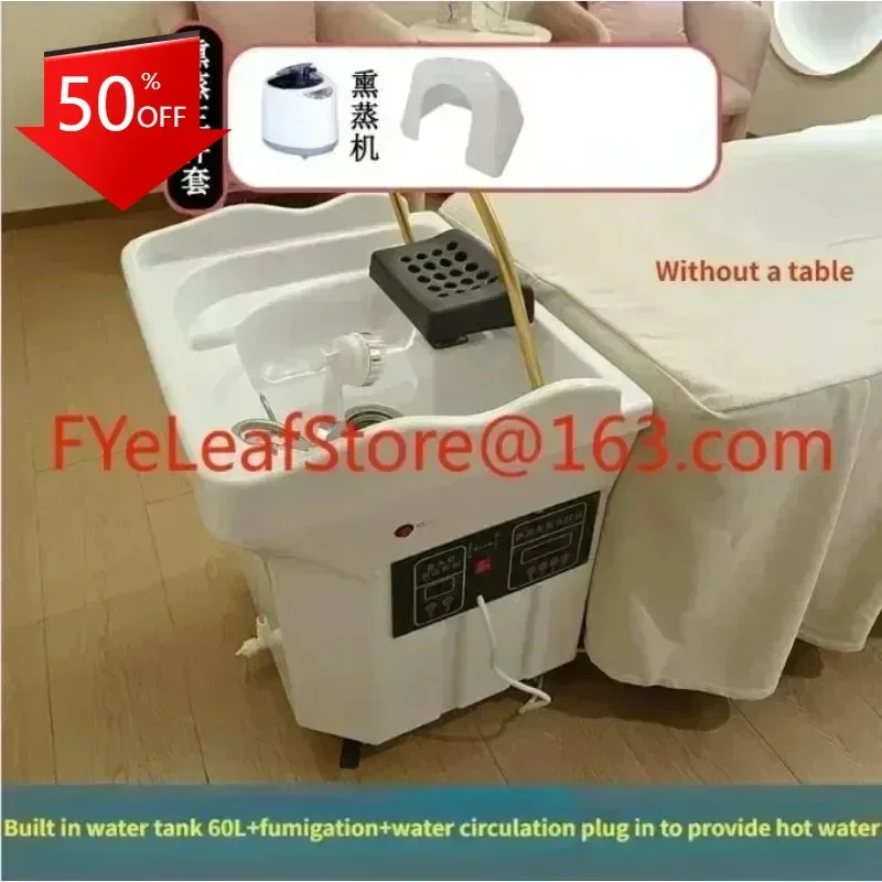 Health Water Circulation Head Treatment Fumigation Spa Machine Mobile Shampoo Basin BeautySalon Ear Cleaning Hair Care Center