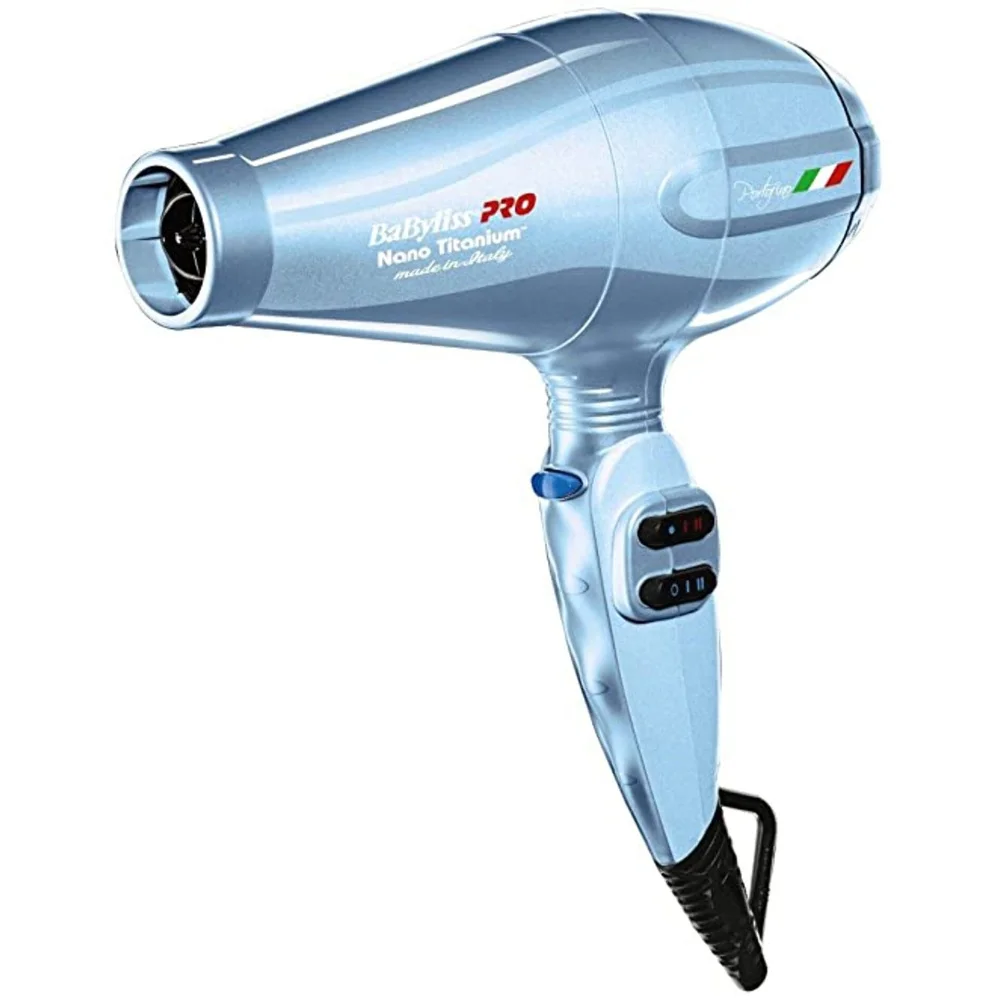 Nano Titanium Ionic Hair Dryer 2000W Full-Size with 6 Heat Speed Settings Concentrator Nozzles Cool Shot Button Removable Filter