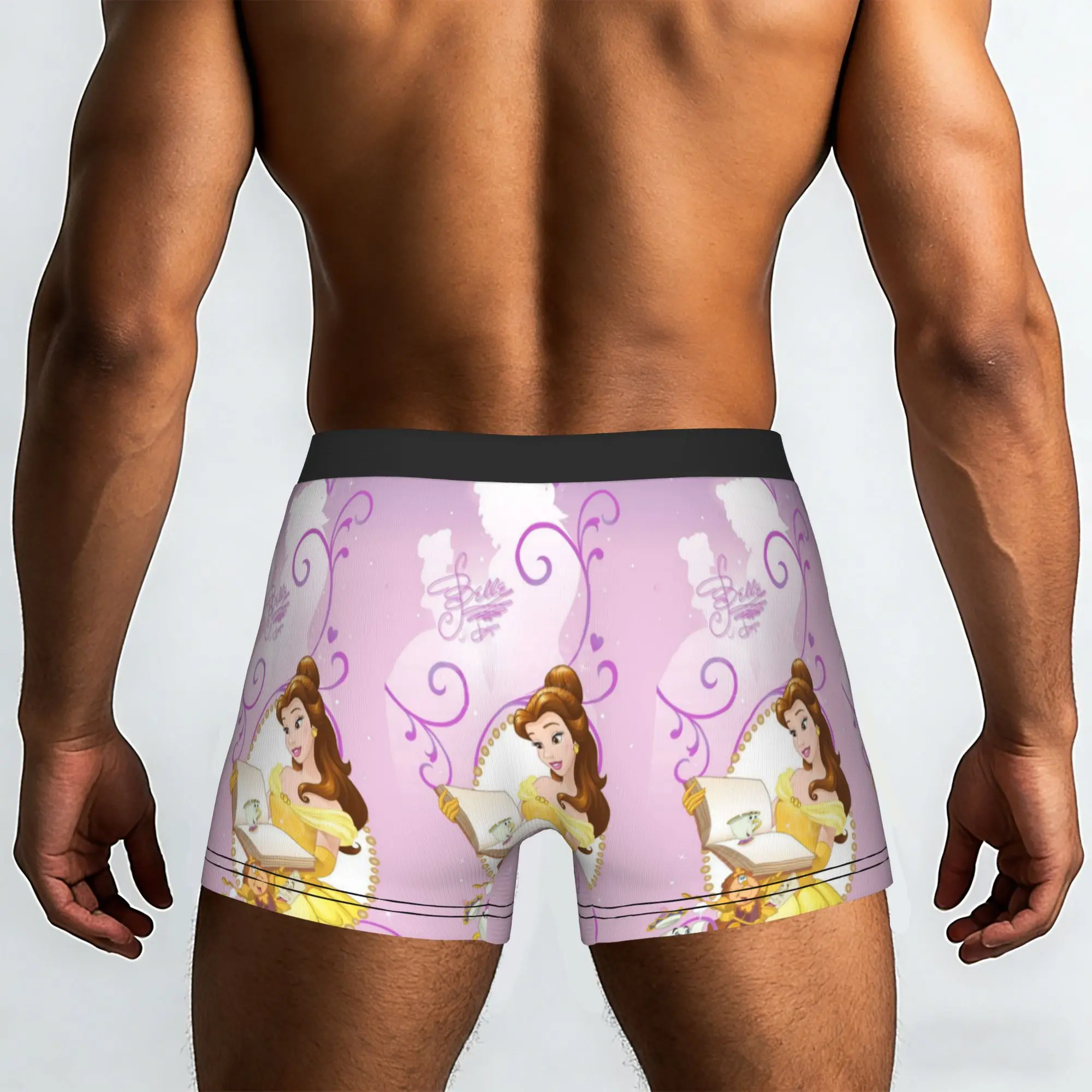 Custom Beauty Anime And The Beast Boxers Shorts Men's  Briefs Underwear Novelty Underpants