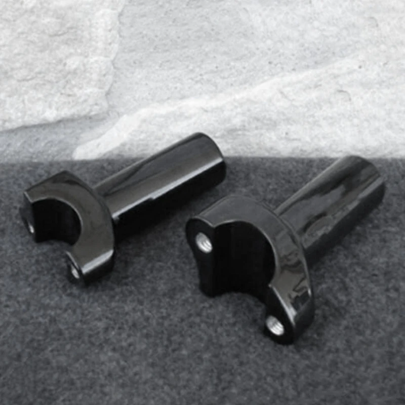 AASS-Motorcycle 3.5Inch Straight Handlebar Risers For  Softail Dyna Street Bob Sportster Aluminum Base Black Straight Part