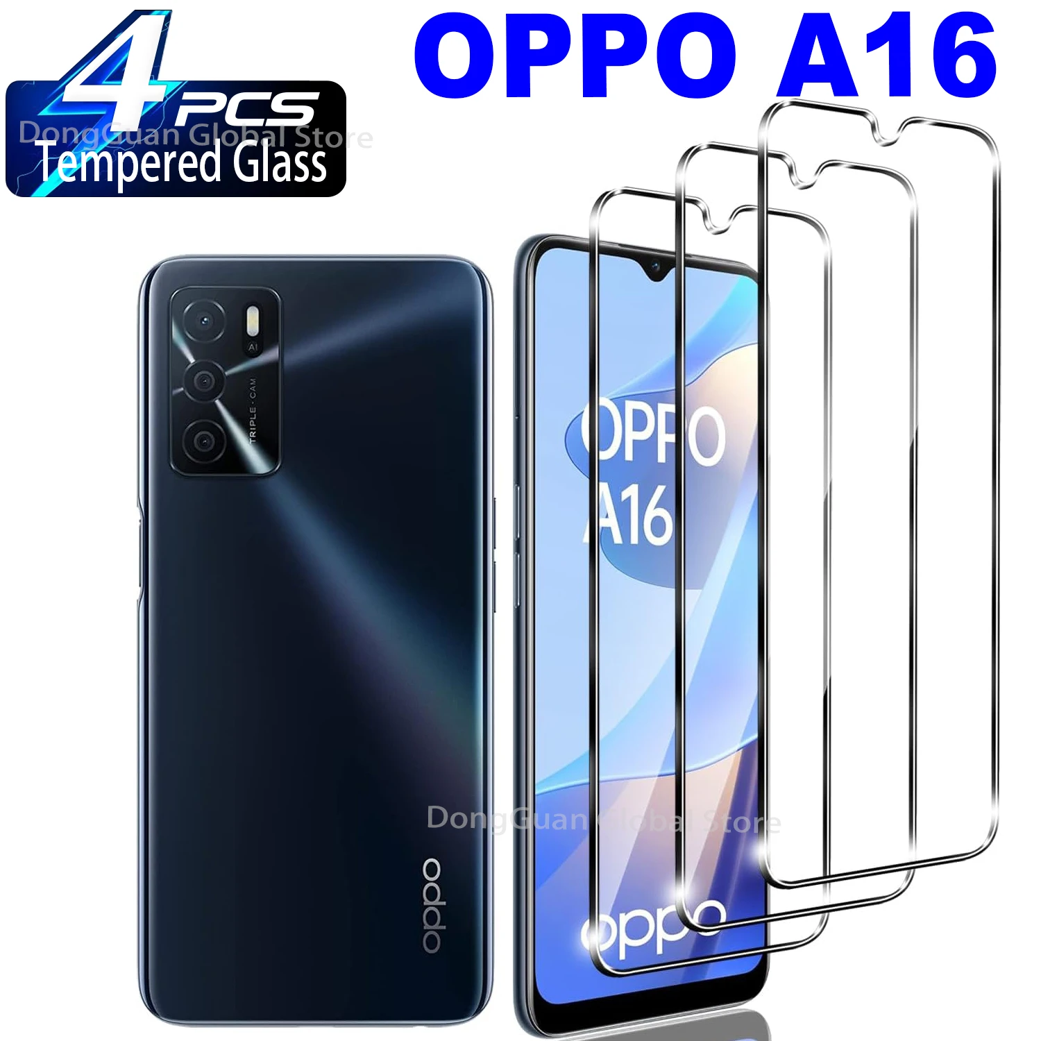 For OPPO A16 A16s A16e A16K Tempered Glass Screen Protector Glass Film