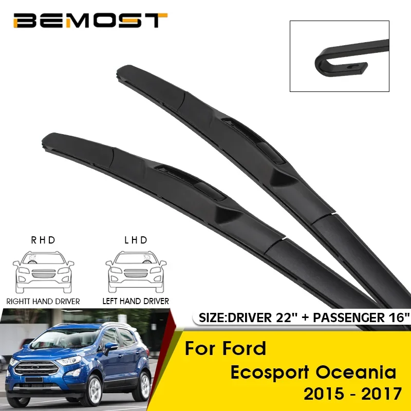 

Car Wiper Blades For Ford Ecosport Oceania 2015-2017 Windshield Windscreen Front Window Blades 22"+16" Car Accessories