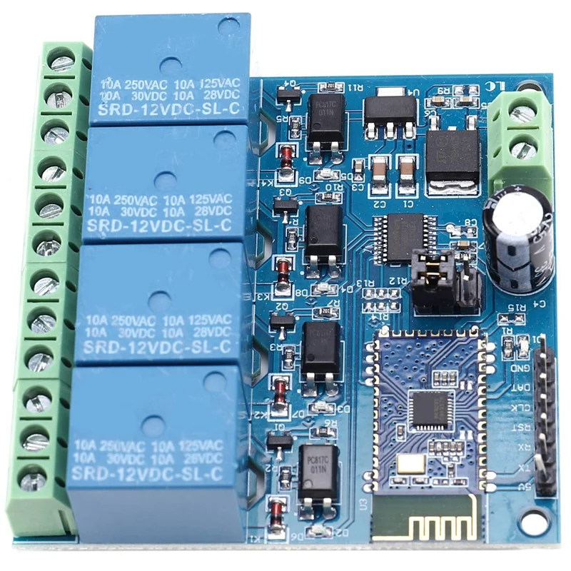 CEA 12V 4CH Fernbedienung Schalter Bluetooth Relais Modul Für Android Mobile Motor LED Licht DIY Elektronische Kit