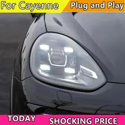LED Head Lamps For Porsche Cayenne 958.2 Headlights 2015 2016 2017 2018 Matrix LED GTS Head Lamp DRL Day Running Light