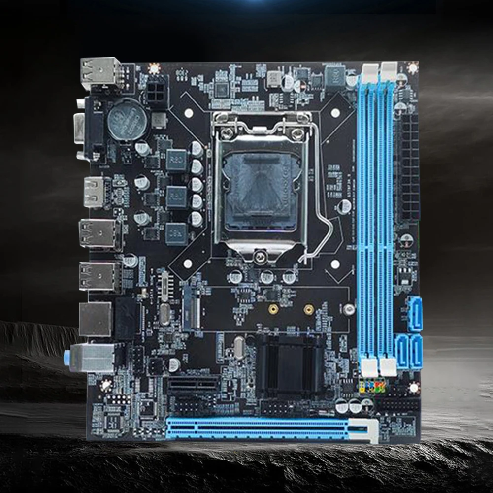 

H61 Компьютерная материнская плата 16 ГБ Micro-ATX Основная плата ПК Поддержка 2 X DDR3 4 X SATA 2.0 Realtek 10/100 Мбит/с Встроенная локальная плата для офиса