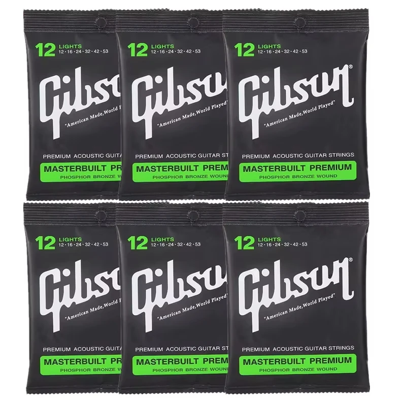 Gibson 10 Set Acoustic Guitar String Set 80/20 Bronze Guitar Beginner Rust-Proof Folk Soundtrack Instrument Electric Accessories view 2