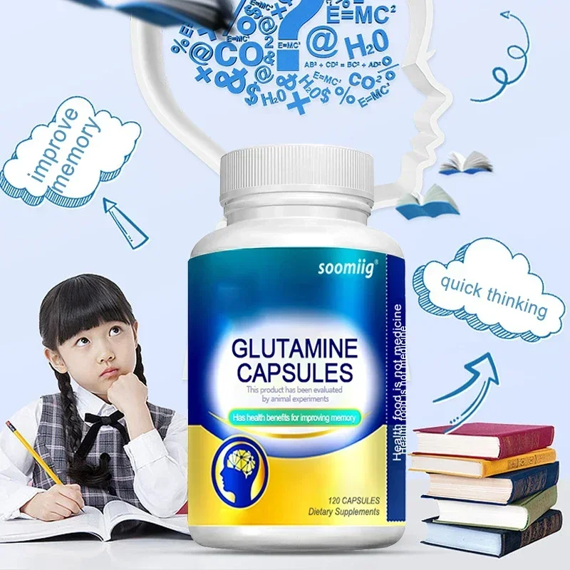 Glutamine Supplement - Helps Memory, Attention, Nervous System, Brain Supplement, High Absorption, Rich in Vitamin Complex