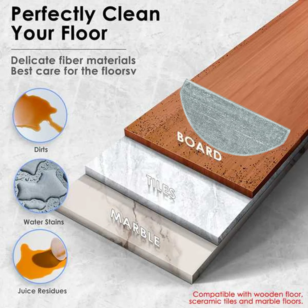 AEE4-For Lydsto R1 Edge/Miwhole M9 Lite/R1D Edge/Roidmi Eve Rook/Eve Rook S Replacement Parts Brush Mop Cloth Hepa Filter