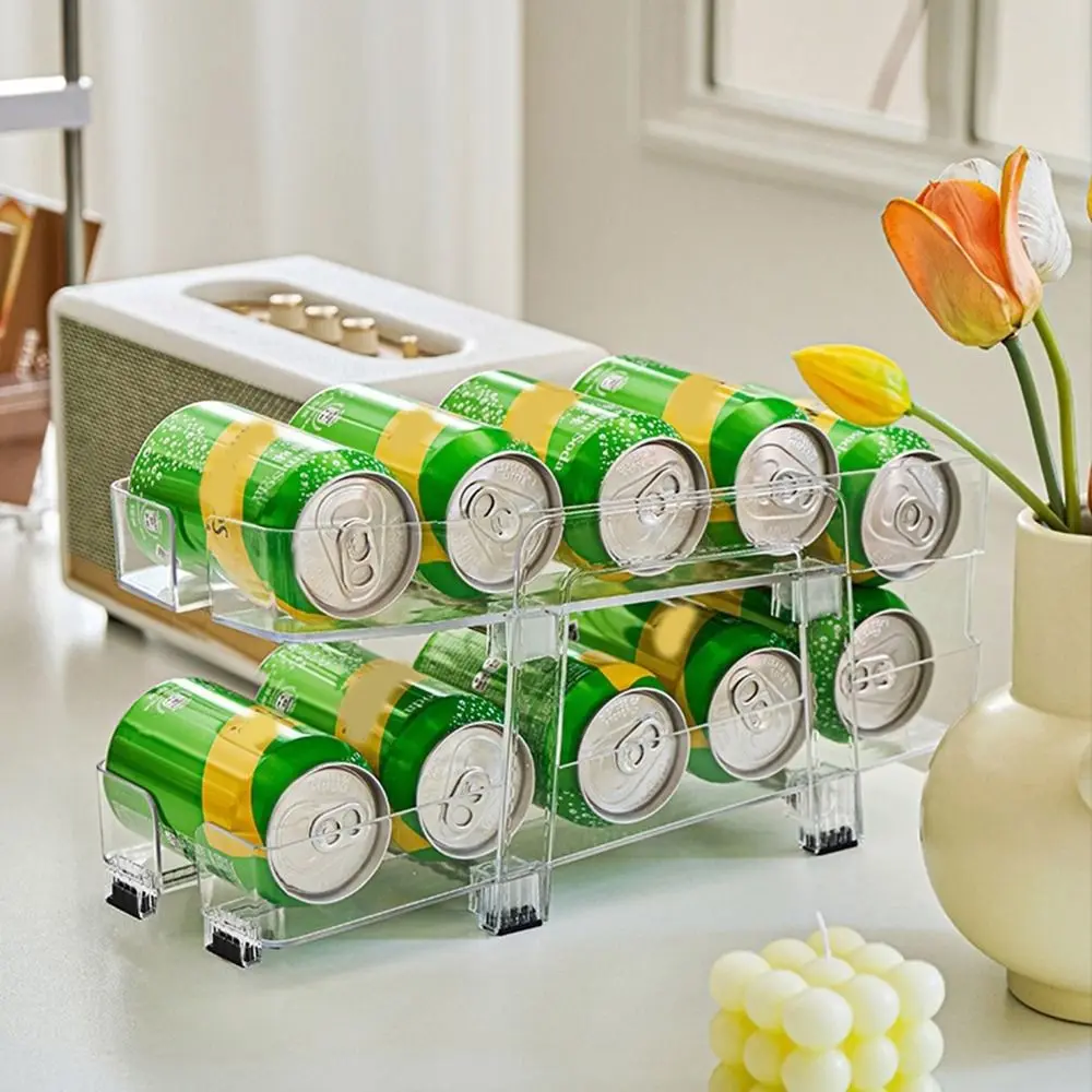 

Plastic 2 Layer Beverage Storage Box Automatic Rolling Retractable Beer Storage Box Stackable Adjustable Width