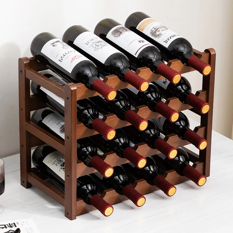 Desktop-Weinregal, Weinschrankdekoration für das Wohnzimmer, mehrschichtiges Weinschrankregal für den Haushalt, einfaches Weinregal