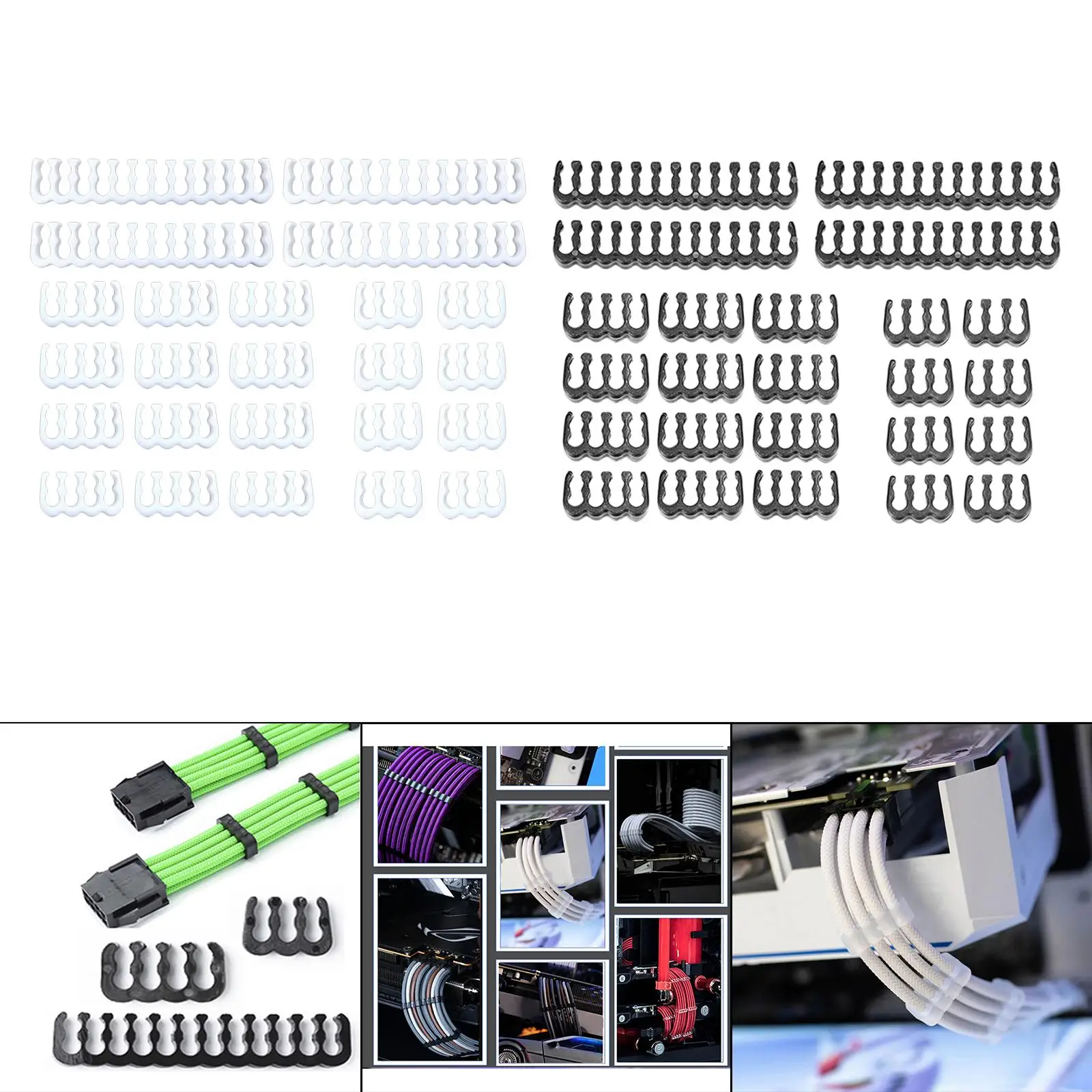 Set of 24,8x6 Pin, 12x8 Pin, 4x 24 Pin /Clamp/Clip/Organizer for , Precision Molded Easy to Install High