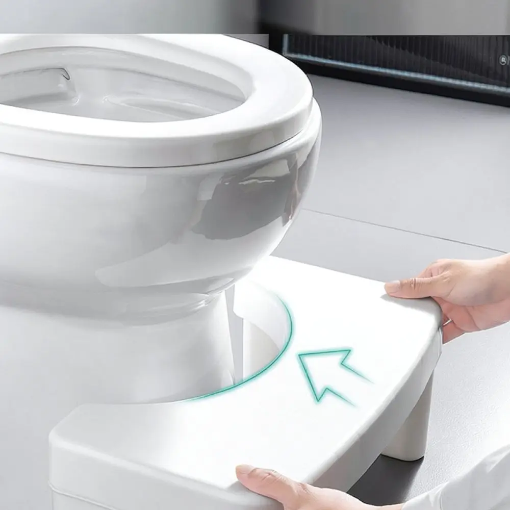 Sturdy Toilet Stool Bathroom Footrest Ergonomic Relief Seat Stool For Adult Kids Non Slip Plastic Home Accessory