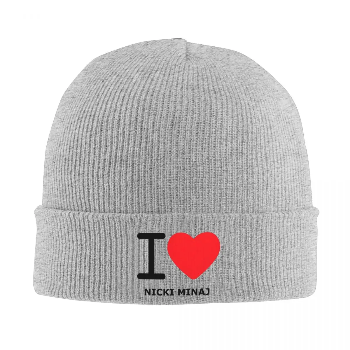 I Love Heart Nicki Minaj Beanie gorros Unisex, gorros elásticos térmicos personalizados, gorros Hippie Vintage, Invierno