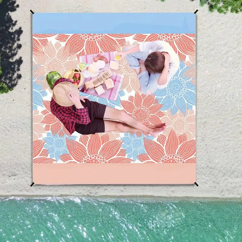 

Beach Blanket Picnic Blanket Waterproof Outdoor Rug Oversized Camping Rug For Sports Yoga Festival Park Backyard Activities