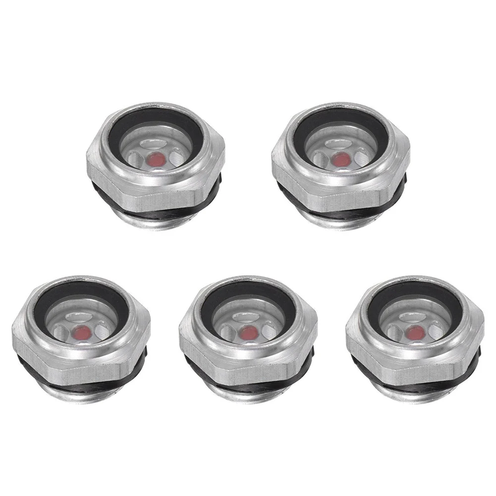 5pcs Oil Level Sight Glass O-ring External Thread 1/2\