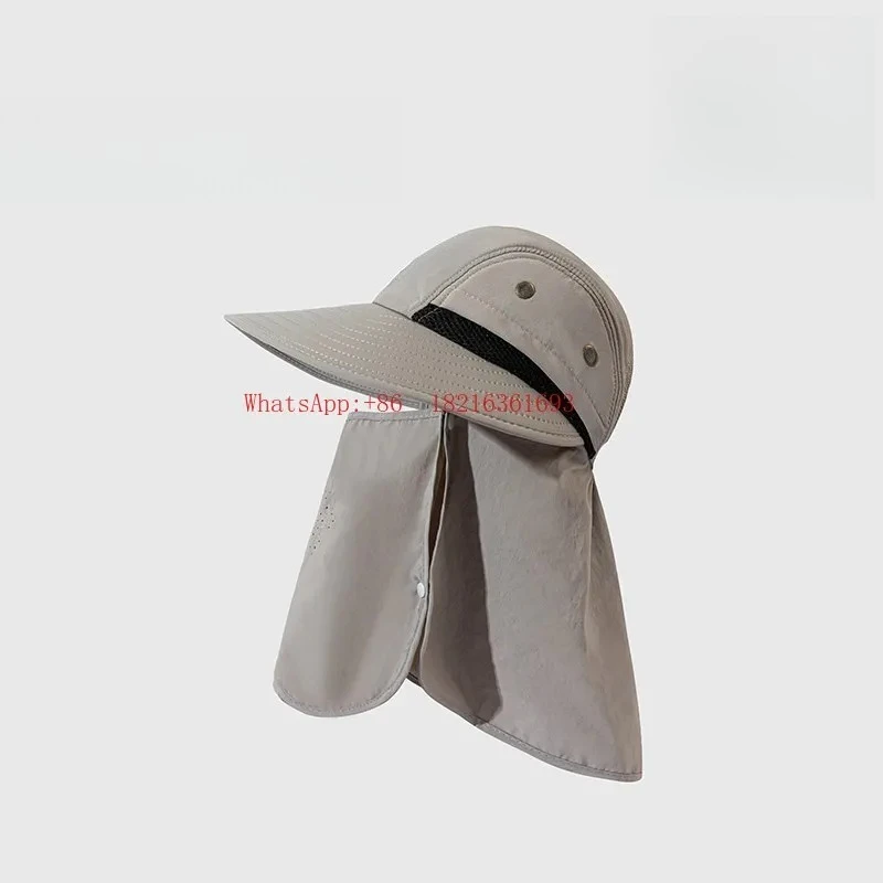 Women's Full Face Mask, Neck Protector Integrated with Summer Sun Hat, Outdoor Fishing and Hiking Sun Hat