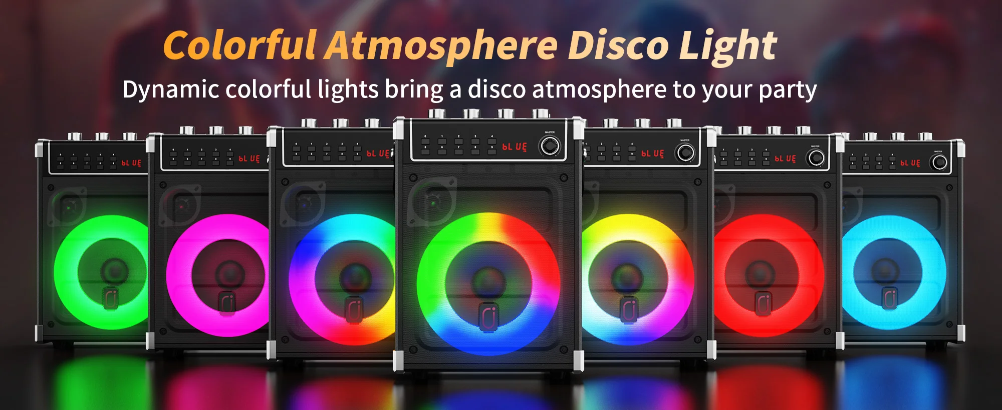 69-black Karaoke-Maschine mit 2 UHF-Funkmikrofonen, Bluetooth-Lautsprecher mit Bass-/Höhenregelung und LED-Licht, PA-System – Detail 8
