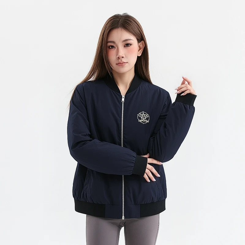Homesick 2025 Spring Autumn Women's New Simple Fashion Casual Stand Collar Jacket Trendy Polyester Fiber Long Sleeve Zipper