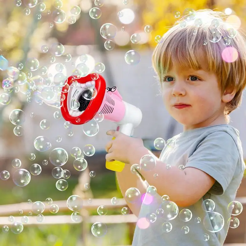 Portátil elétrico Bubble Maker, máquina de bolhas, Bubble Maker, alimentado por pilhas, praia, piscina, jardim, 10-Hole