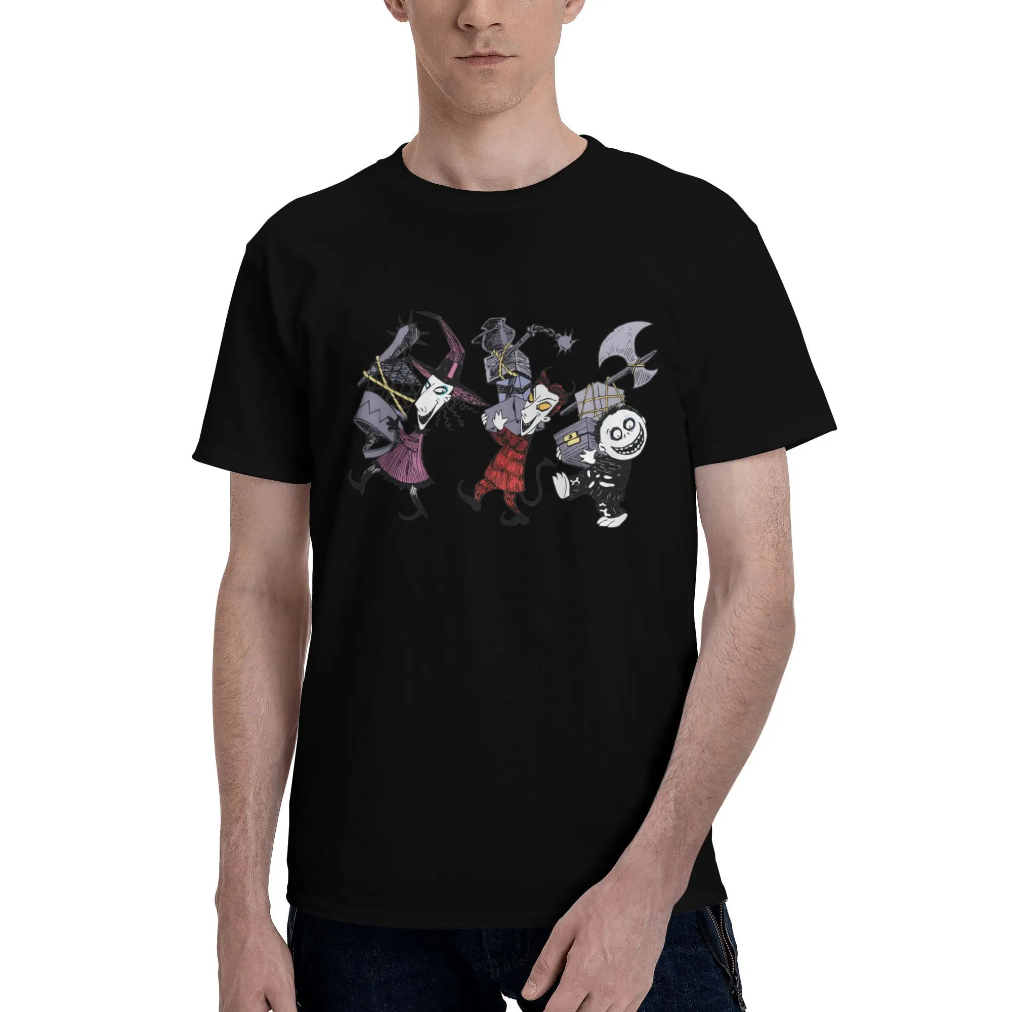 

Мужская футболка «Кошмар перед Рождеством» с комиксами «Манга», новинка, популярная футболка с коротким рукавом, футболка в стиле хип-хоп, хлопковая футболка Homme, подарок