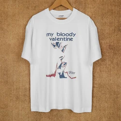 My Bloody Valentine T-Shirt Glider Slowdive Lush Ride Shoegaze Tshirts White Cotton Men's Clothing Short Sleeve Printed Shirt