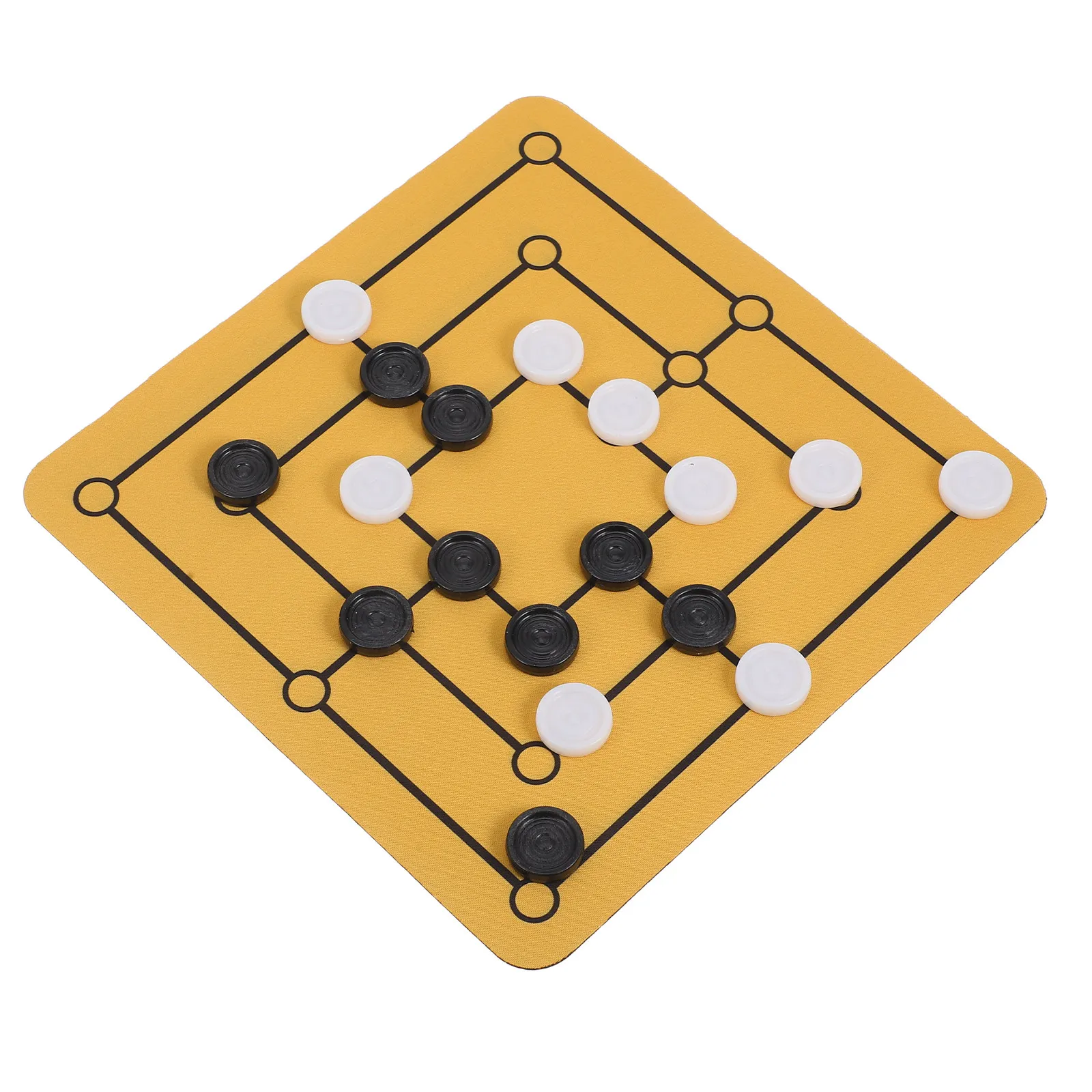 

1Set Nine Mens Morris Portable Board Game Family Entertainment Chess Board Tabletop Strategy Desktop Chess Boards