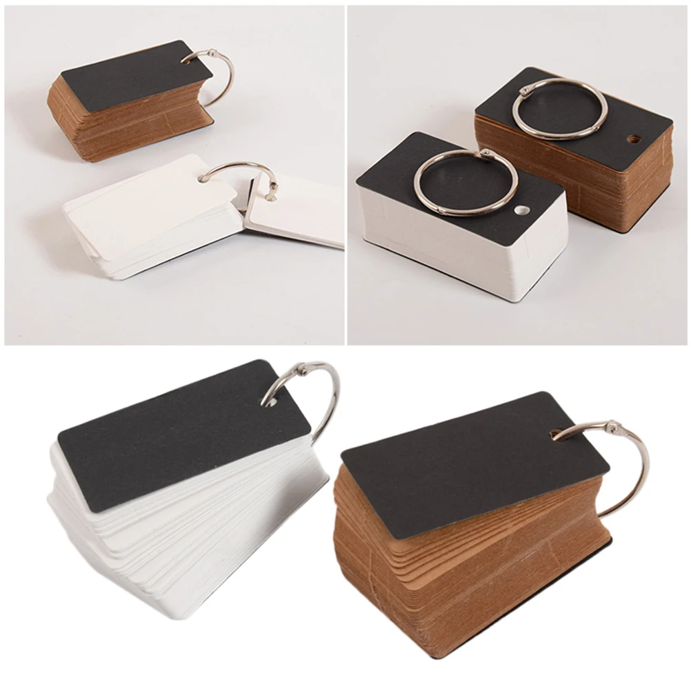 100 Uds. Tarjeta de palabras en inglés, libretas en blanco, tarjetas de alfabetización, estudio DIY, portátil, Simple