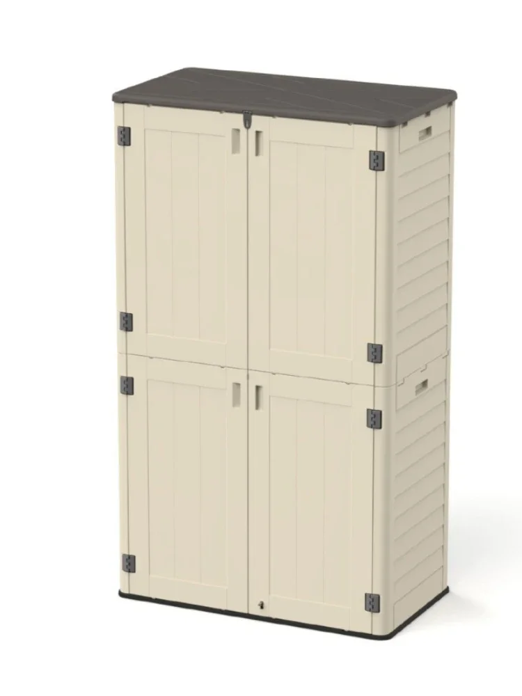 AliExpress NONE Outdoor Horizontal Storage Sheds Shelf, Storage Box Waterproof  Resin Tool Shed, Multi-Opening Door for Easy Storage of Bike
