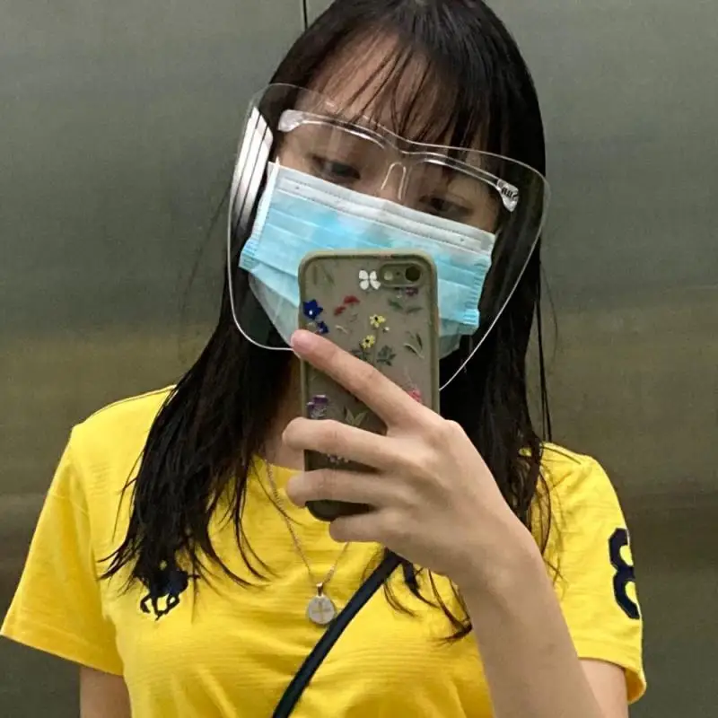 Dust WindProof Anti-FogTransparent Full Face Shield Mask Head Protective Cover Eye Safety Glasses Kitchen Tools Screen Visors