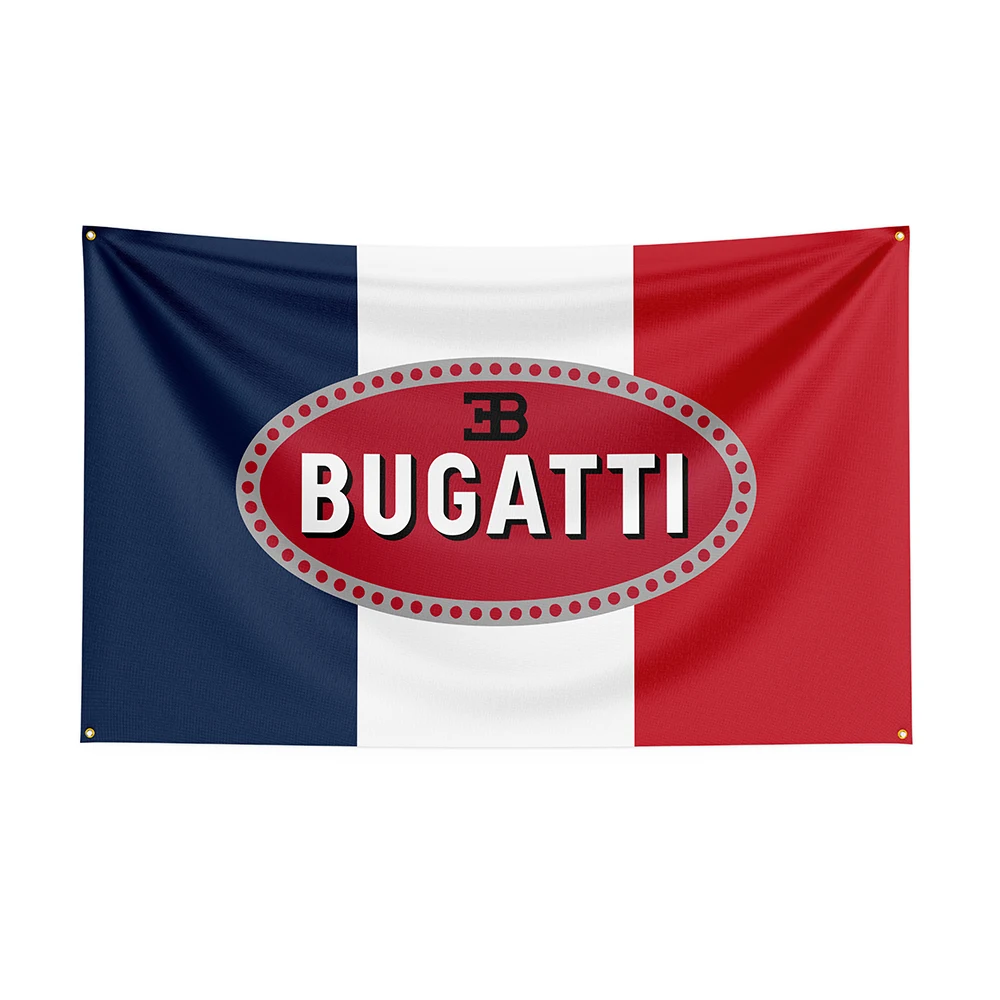 3x5Ft Bugattis Flag Polyester Printed Racing Car Banner For Decor