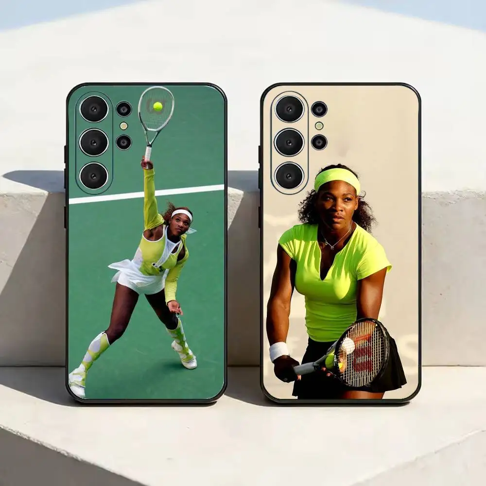 T-Tennis S-Serena W-Williams Legend Phone Case For Samsung S25,S24,S21,S22,S23,S30,Ultra,S20,Plus,Fe,Soft Silicone Black Cover