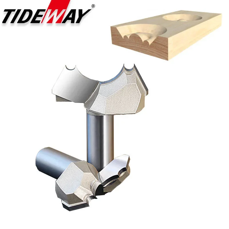 

Tideway Professional Grade Tungsten Carbide Double Arc Woodworking Slot Milling Cutter Engraving Wood Trimming Bit CNC Tool