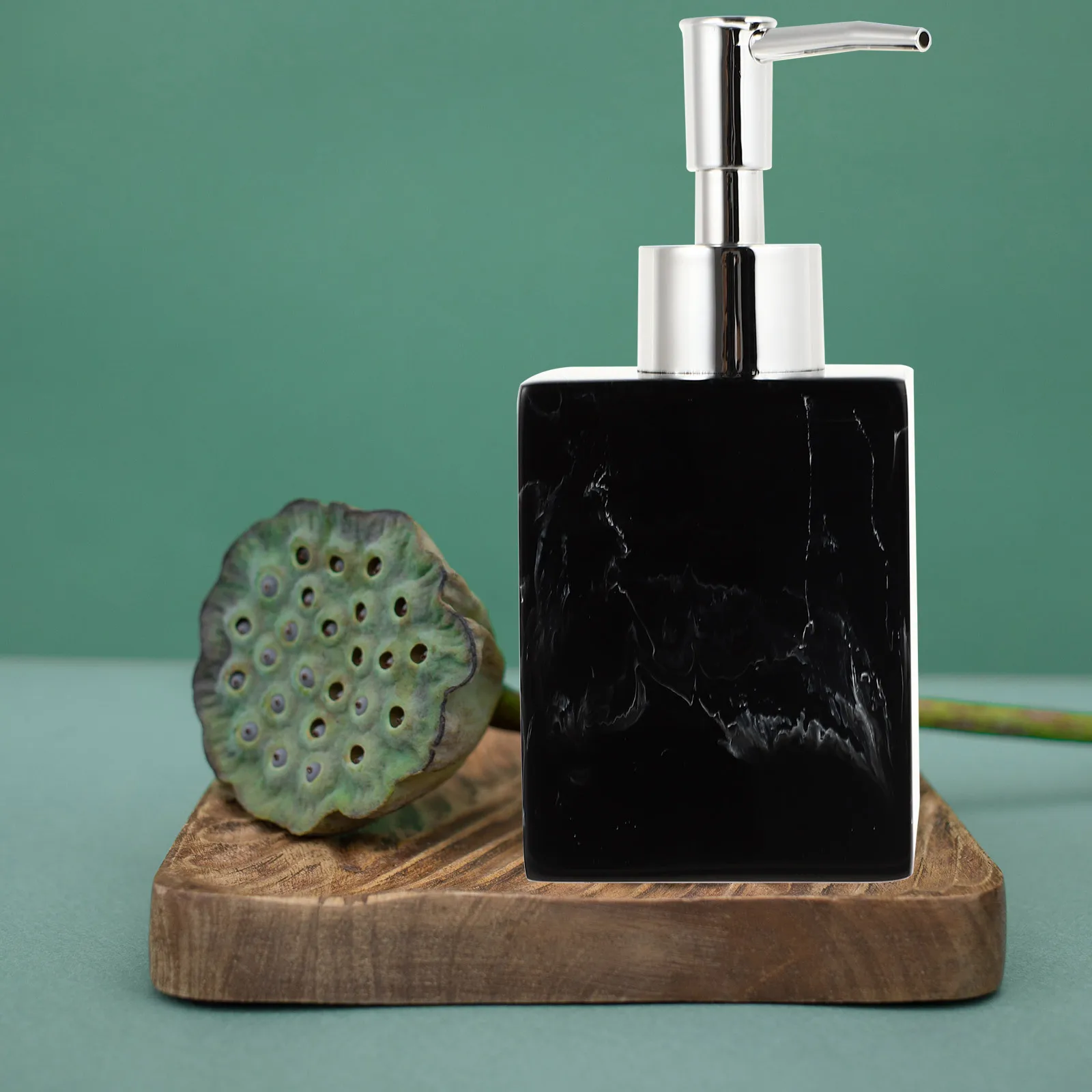 

Marble Texture Press-Type Liquid Storage Bottle Shampoo Container for Home Office Travel Shower Supply